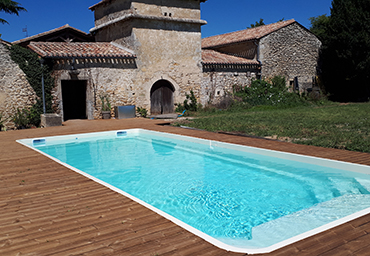 Piscine MAEVA 10 • 9,90 m x 4,12 m - fond plat 1,50 m
