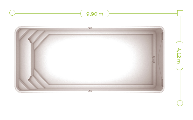 schema et descriptif de la grande piscine Maeva 10 aboral Seine et Marne et 77