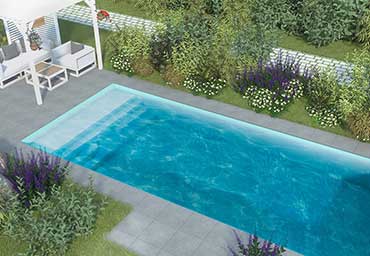 Piscine TAVANA 7 • 7,50 m x 3,85 m - fond plat 1,50 m