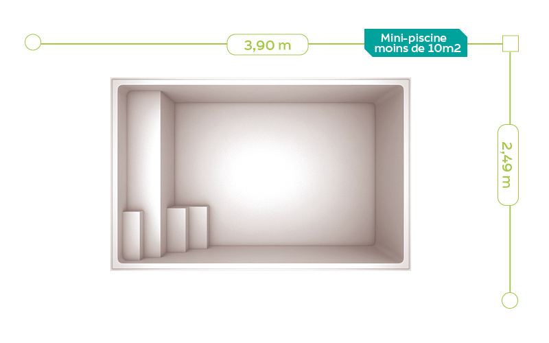  Dimenions et shema de la mini piscine coque Fidji 4 77 - Melun